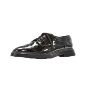 Stuart Weitzman Darra Black Patent Leather Oxford Shoes 9 NWT